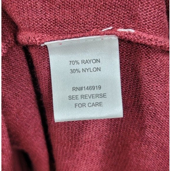 New Plus size 1X 16/18 Pullover Cowl Neck Lightweight Sweater Knit Top red - Picture 7 of 7